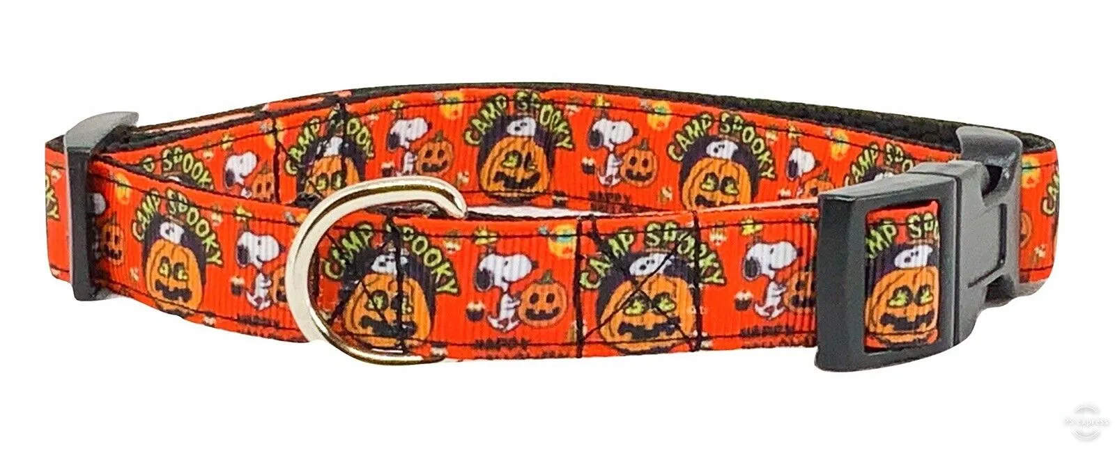 Snoopy Halloween dog collar adjustable buckle collar 5/8" wide or leash Petcollarshandmade