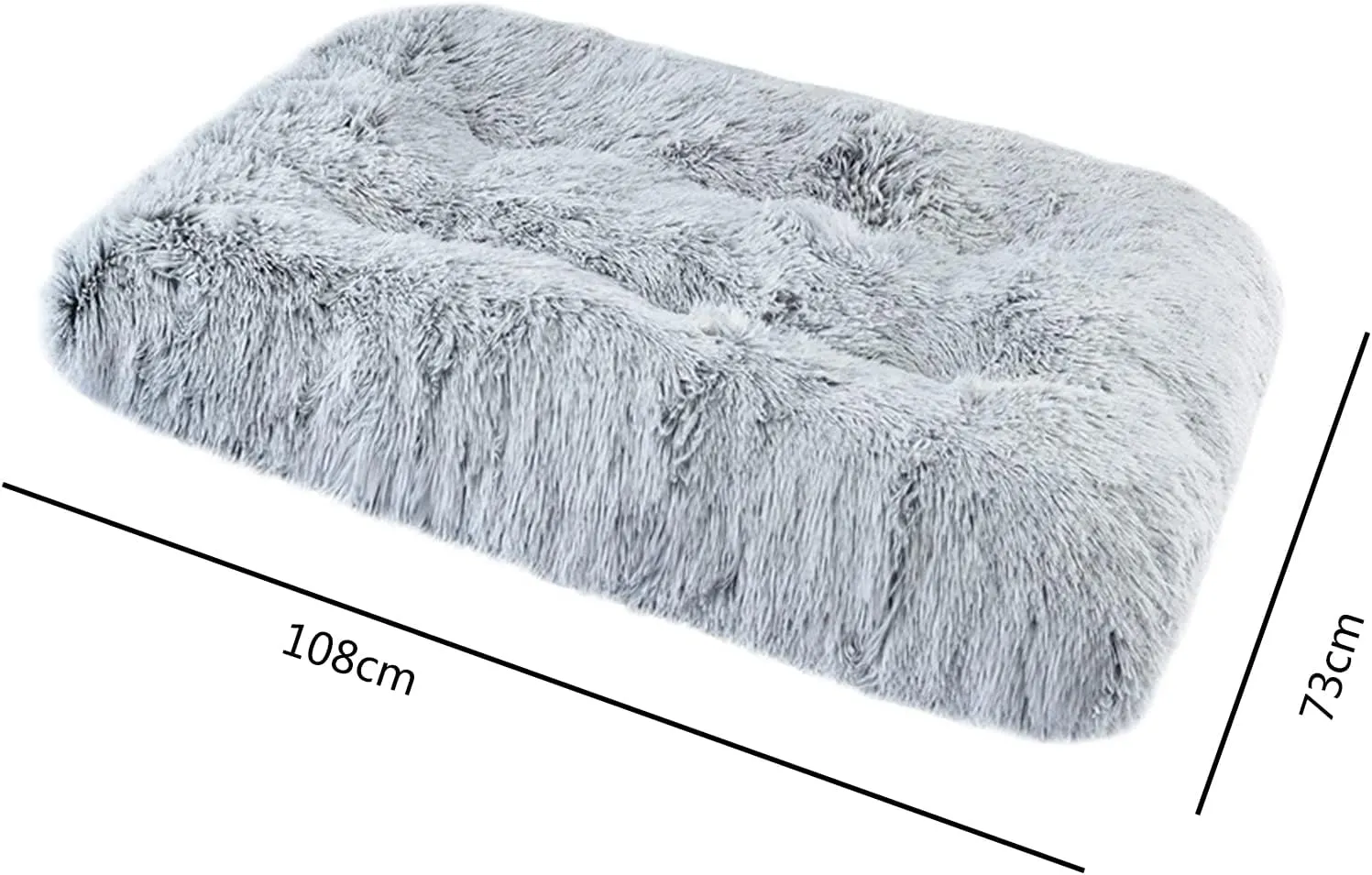 Soft Plush Dog Bed Crate Mat for Small Dogs, Faux Fur Fluffy Dog Pet Cat Kennel Pad with Anti-Slip Bottom, Machine Washable