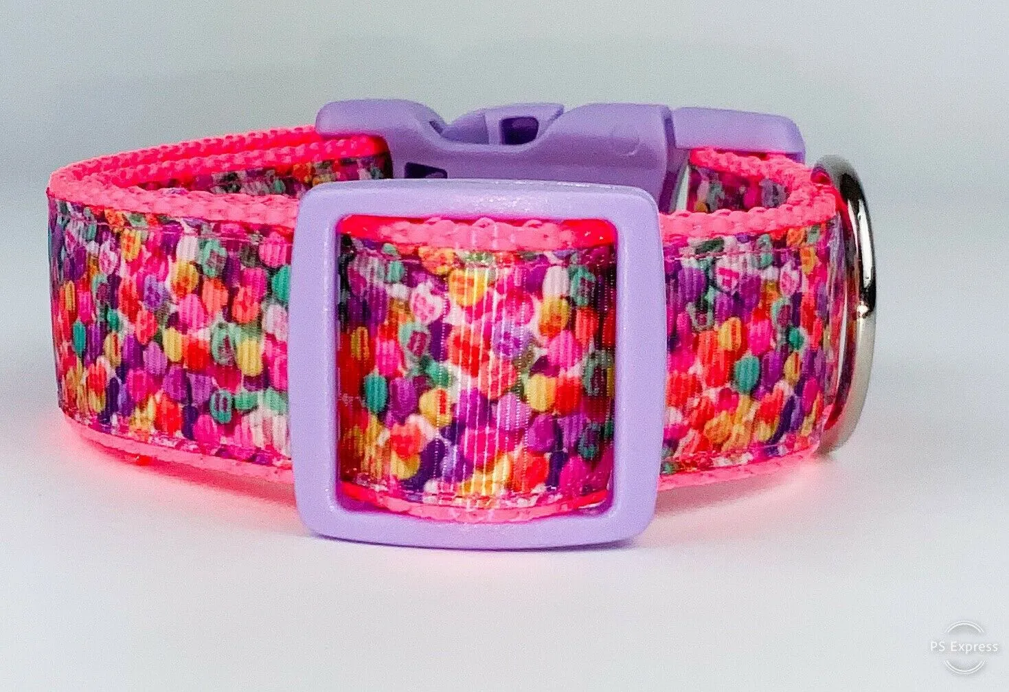 Valentine hearts dog collar handmade adjustable buckle collar 1"wide or leash Petcollarshandmade