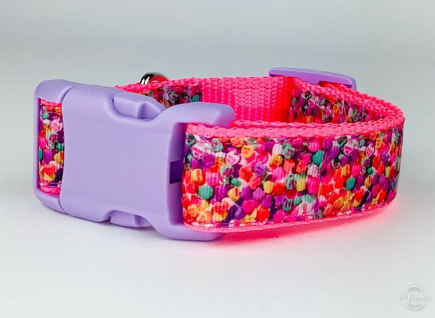 Valentine hearts dog collar handmade adjustable buckle collar 1"wide or leash Petcollarshandmade