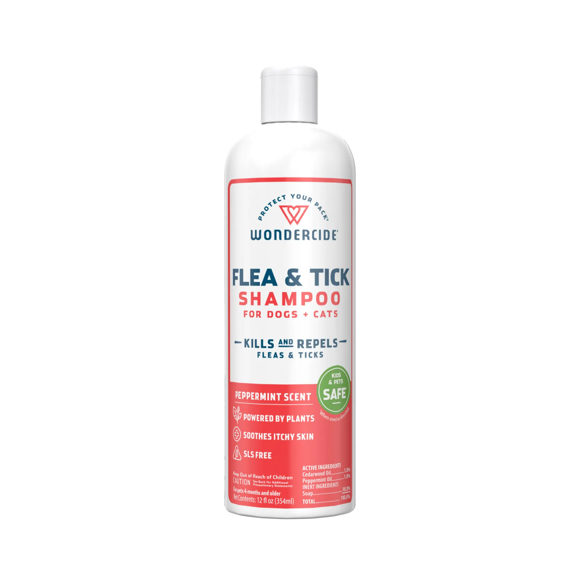 Wondercide peppermint Flea & Tick 12oz Liquid Shampoo For Dogs & cats
